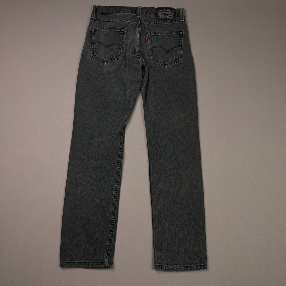 Levis 511 Slim Fit Jeans Mens 28x30 Faded Black Denim 04511-0168